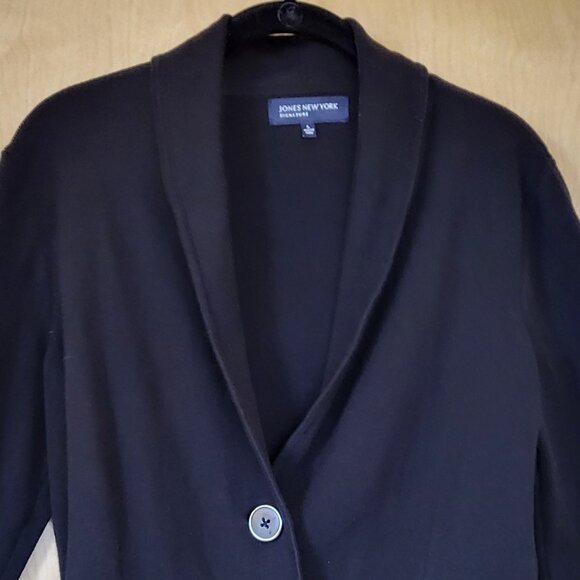 Jones New York Signature Knit Cardigan Jacket Black Size Large - Picture 5 of 9
